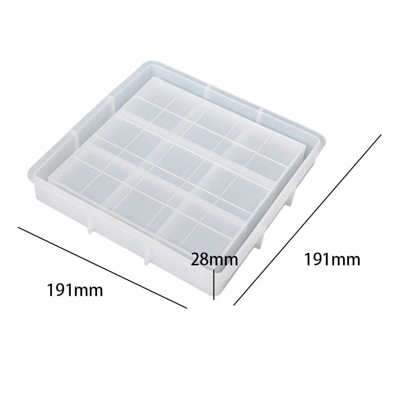 Chess Board Trinklet Tray Mould- Square