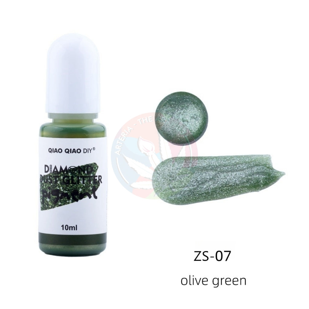 Diamond Dust Glitter Pigment - Olive green
