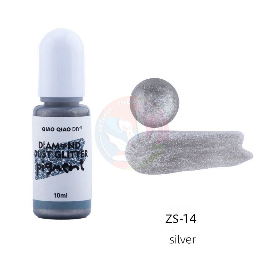 Diamond Dust Glitter Pigment - Silver