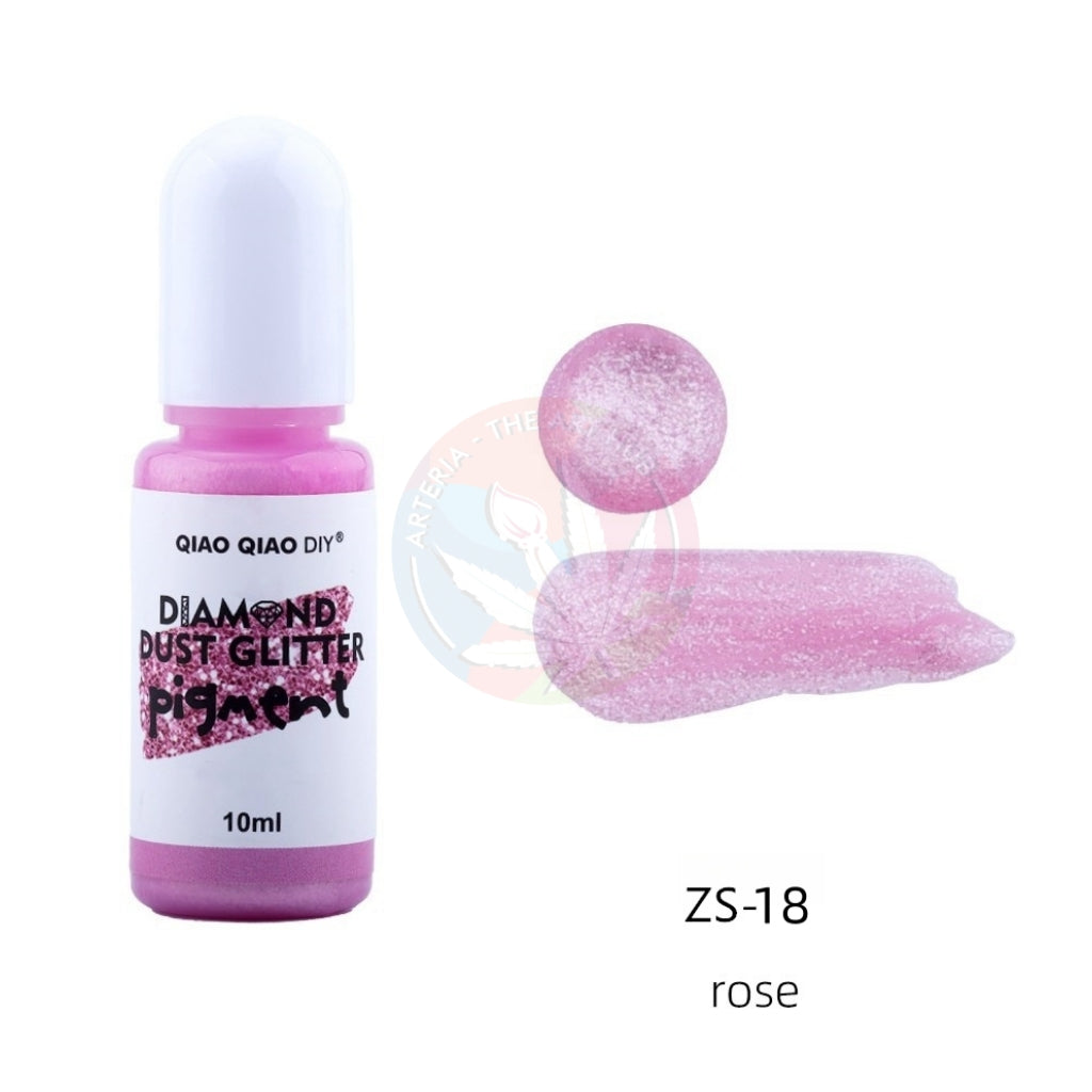 Diamond Dust Glitter Pigment -Rose
