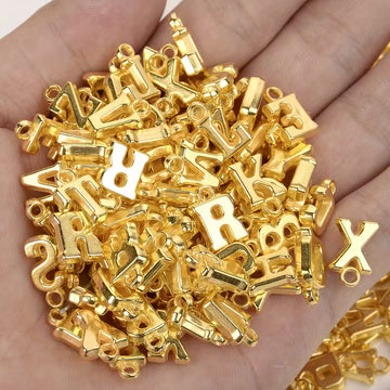 Small Alphabet Metal Charms with Hole 2