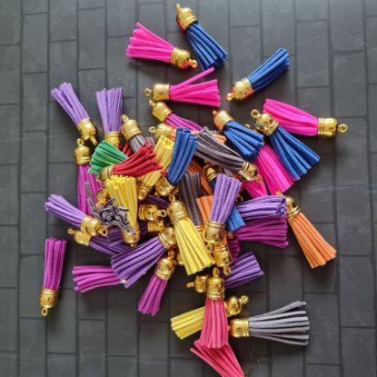 Picture of Mixed colur tassels- Golden Cap