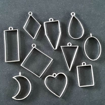 Picture of Silver Hollow Bezels set of 10 