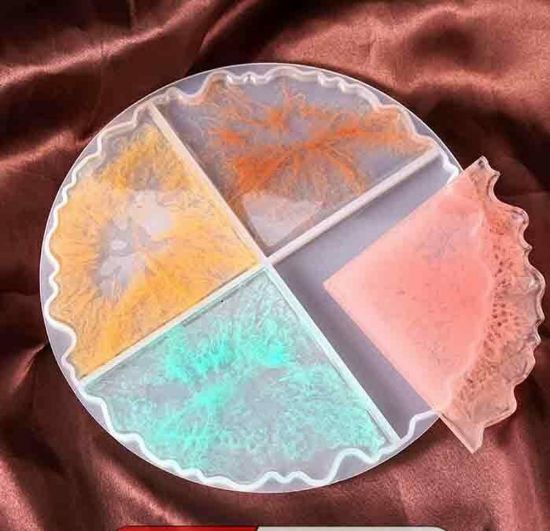 Picture of Agate Coaster Mould 4 in 1 Pizza