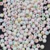 Picture of White Sphere Beads: Alphabet