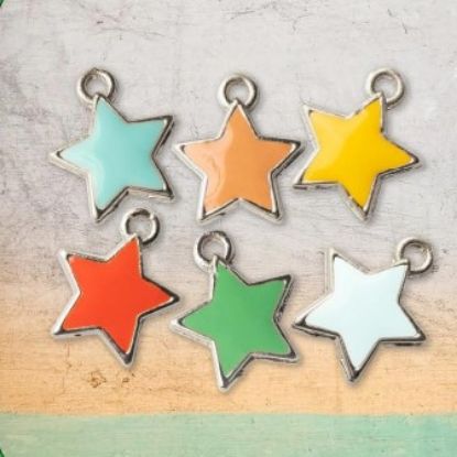 Picture of Metal Charms Stars Silver