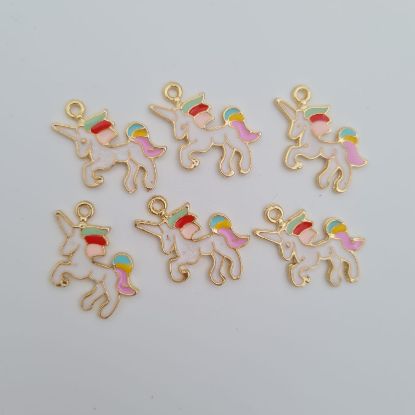 Picture of Metal Charms Unicorn Golden