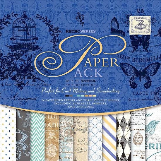 Picture of Pattern Paper Pack 1 Blue Retro