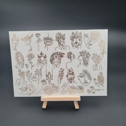 Picture of Metal sticker- Lady Line Art