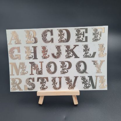 Picture of Metal Sticker Fancy Single  Alphabet