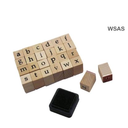 Picture of Wooden Stamp Small Letters