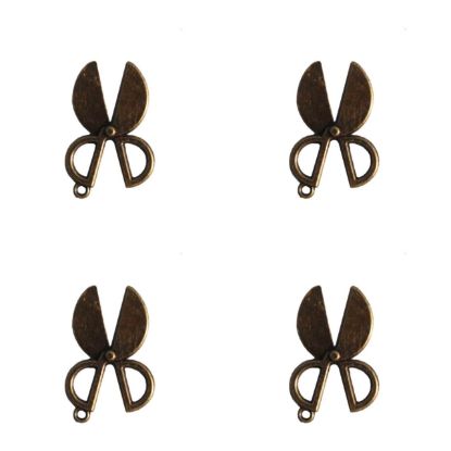 Picture of Antique Scissor Charm- 4 Pcs