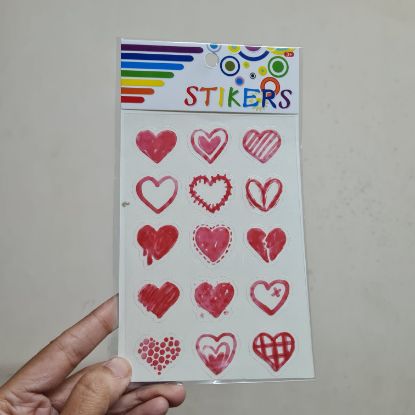 Picture of Transparent Stickers Red Hearts