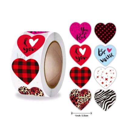 Picture of Heart Stickers Roll - Be Mine 
