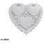 Picture of White Heart Paper Doilies 6."
