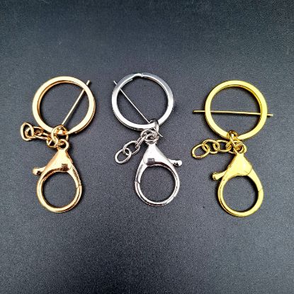 Picture of Lobster Rings 10 Pcs Golden