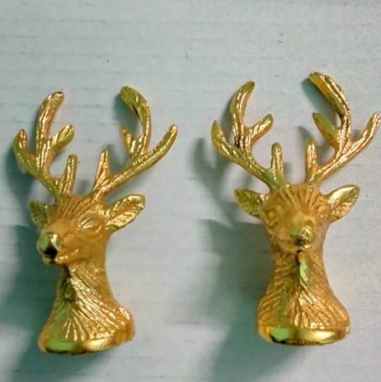 Picture of Brass Tray Handle Deer- Set of 2