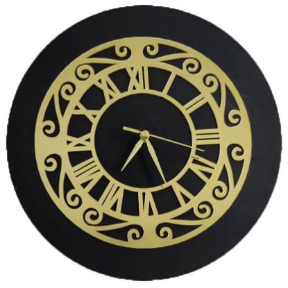 Picture of Golden Acrylic Ring-25 for Clock- With 12" MDF Clock Base