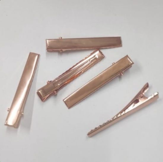 Picture of Rose Gold Metal Hair Clip- Hair pin- 45 mm