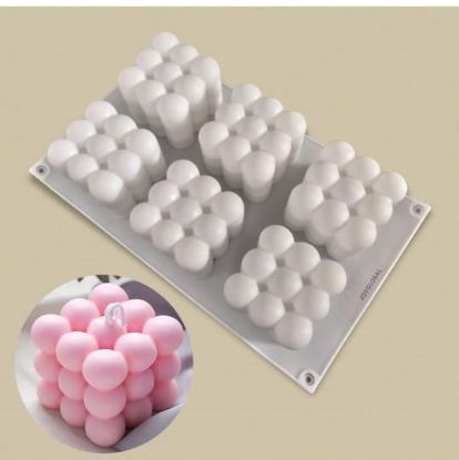 Picture of Bubble Candle Mould 3x3