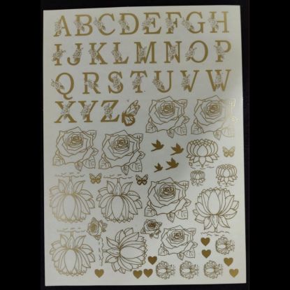 Picture of Golden Stickers A4-Fancy Letters