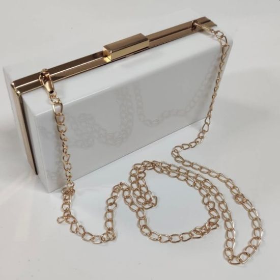 Picture of White Clutch with chain 