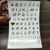 Picture of Faux Metal Stickers- Non Peel-  Alphabets