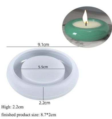 Picture of Flat Round tea Light holder Mould 
