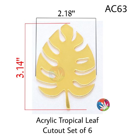 Picture of Acrylic Tropical Leaf Cutout Set of 6