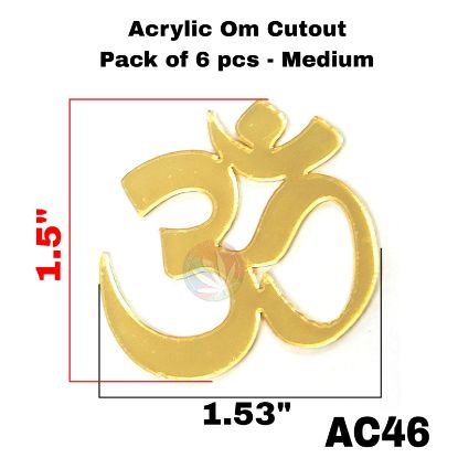 Picture of Acrylic Om Cutout Pack of 6 pcs - Medium