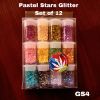 Picture of Pastel Stars Glitter Set of 12 
