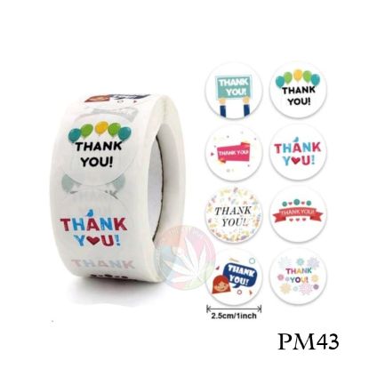 Picture of Round Thank You Sticker-  Carnival