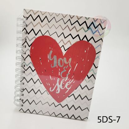 Picture of Quirky A5 Spiral Diary-  Chevron Heart