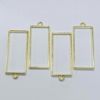 Picture of Golden Hollow Bezels Long Rectangle- Set of 10