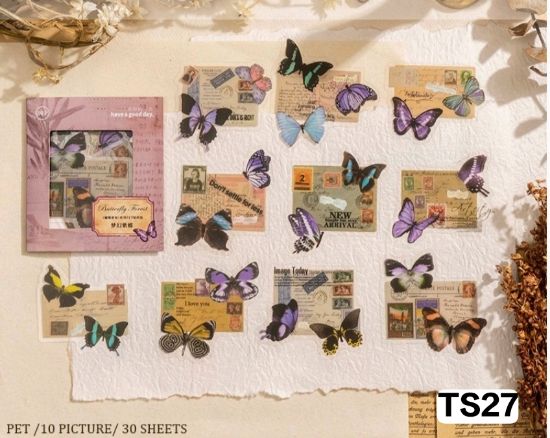 Picture of Transparent Sticker Cutouts-Butterfly Forest- Purple