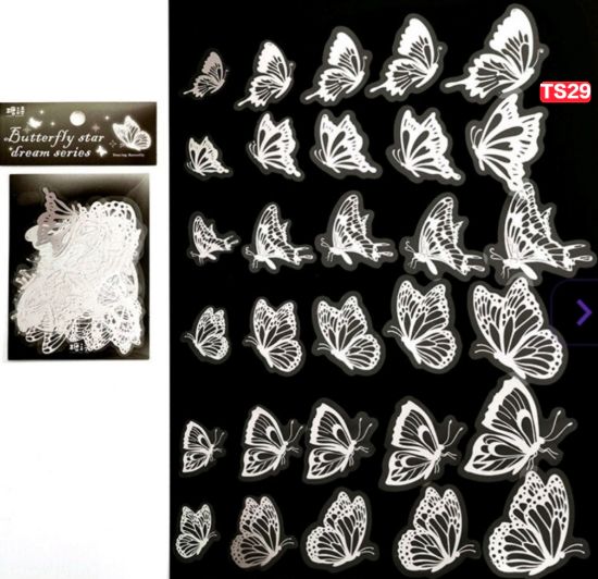 Picture of Transparent Sticker Cutouts-Holographic Silver