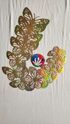 Picture of Holographic Golden 3D Butterfly Cutouts