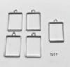 Picture of Silver Hollow Bezels Rectangle- Set of 10