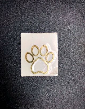 Picture of Metal sticker- Paw Outline Medium