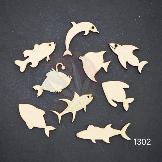 Picture of MDF Sea creatures 9 pc