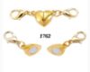 Picture of Magnet Heart Bracelet Gold 40mm - 5PC