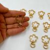 Picture of Designer Lobster Rings 10 Pcs golden - Flowers