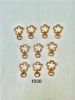 Picture of Designer Lobster Rings 10 Pcs golden - Flowers