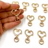 Picture of Designer Lobster Rings 10 Pcs golden - Hearts