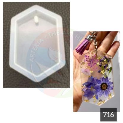 Picture of Keychain and wax Sachet  Mould - Hexagon
