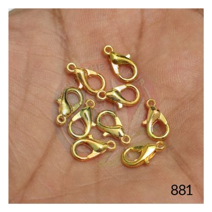 Picture of Lobster claw clasp Hook for chain- Golden 5 Pcs