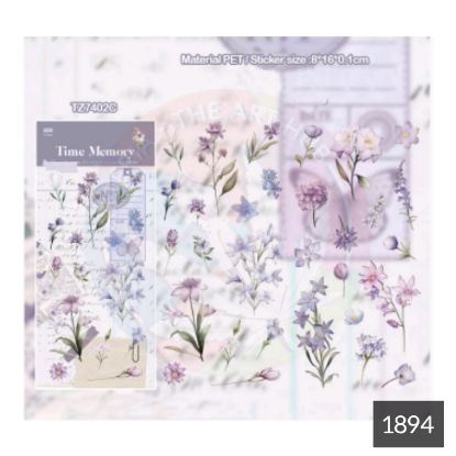 Picture of Floral Sticker Pack 0f 2- Purple
