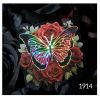 Picture of Bronzing Night Butterflies Sticker - 10 pc 