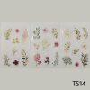 Picture of Transparent Stickers Gold Florals Set of 3 Sheets-4