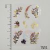 Picture of Transparent Stickers Gold Florals Set of 3 Sheets- 5